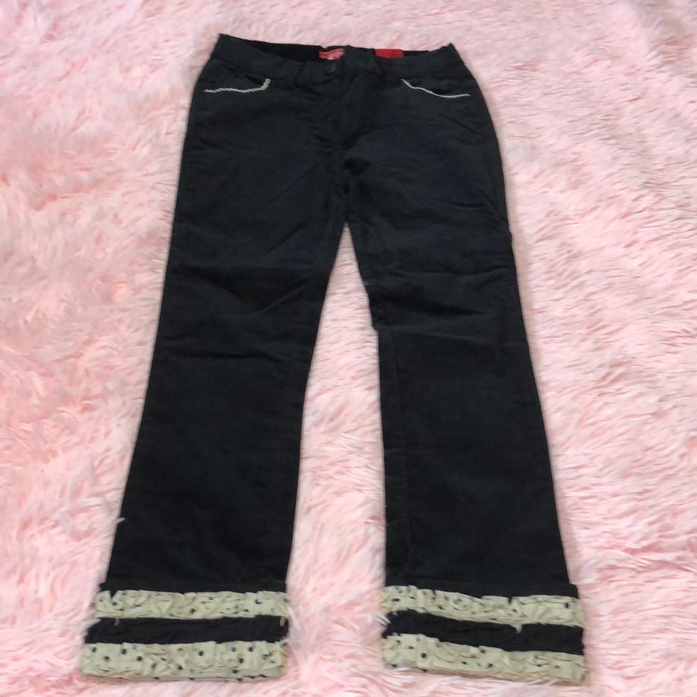 Onekid Velvet Ruffle Pants NWT Size 8